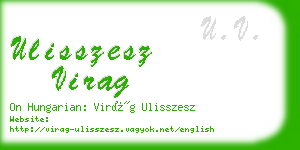 ulisszesz virag business card